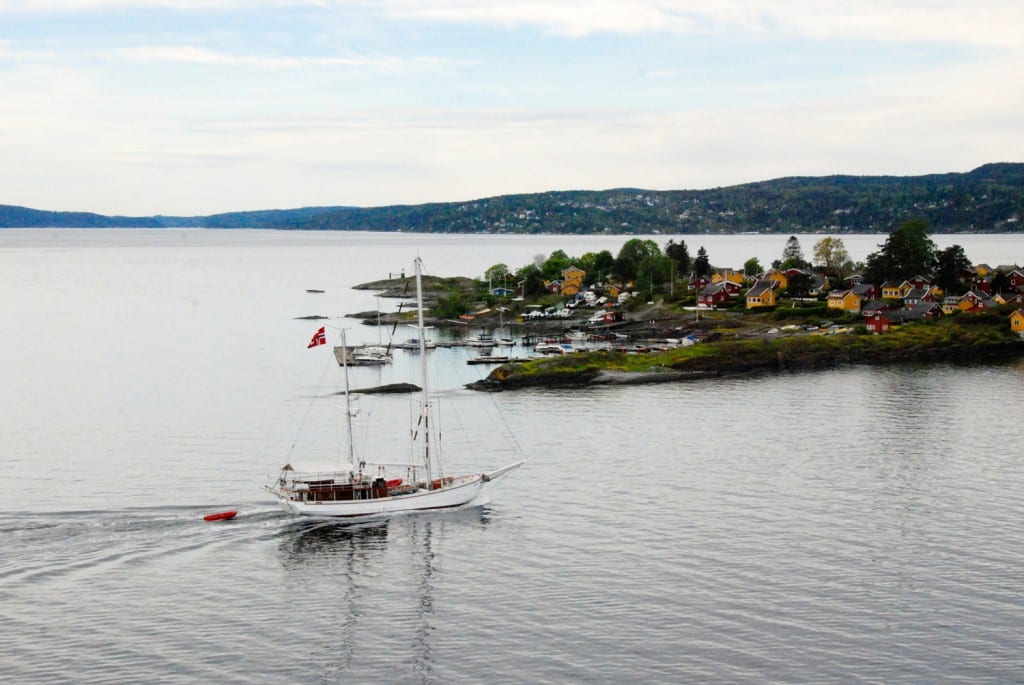 Oslofjord Blick aus Kabine mini kreuzfahrt nach oslo